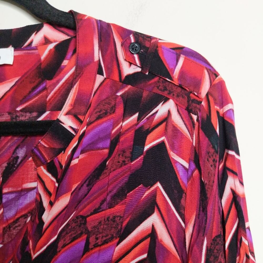 Calvin Klein Patterned Blouse - Size L - Euc - image 5